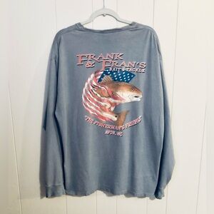 Outer Banks Frank & Fran’s Bait & Tackle Comfort Wash Long Sleeve Tee Tshirt XL